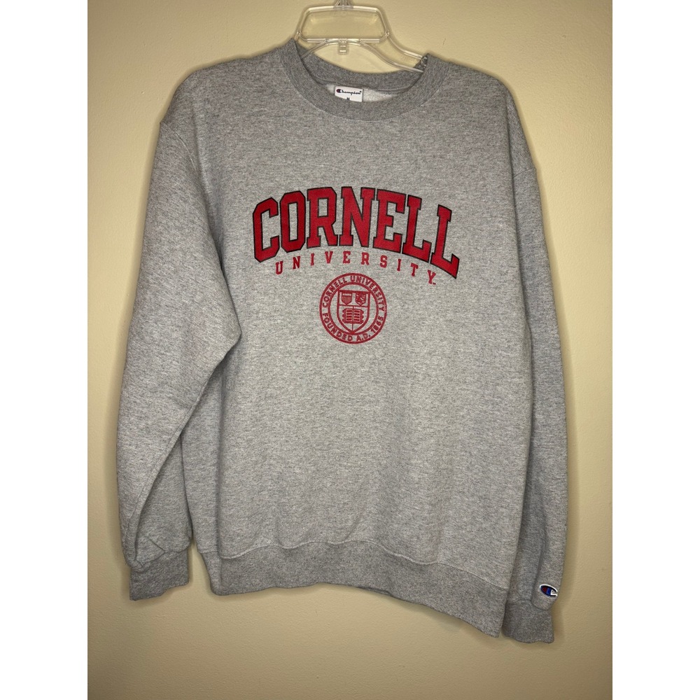 Champion Cornell University Sweatshirt Gray Crewneck Embroidered CS1220 Mens M